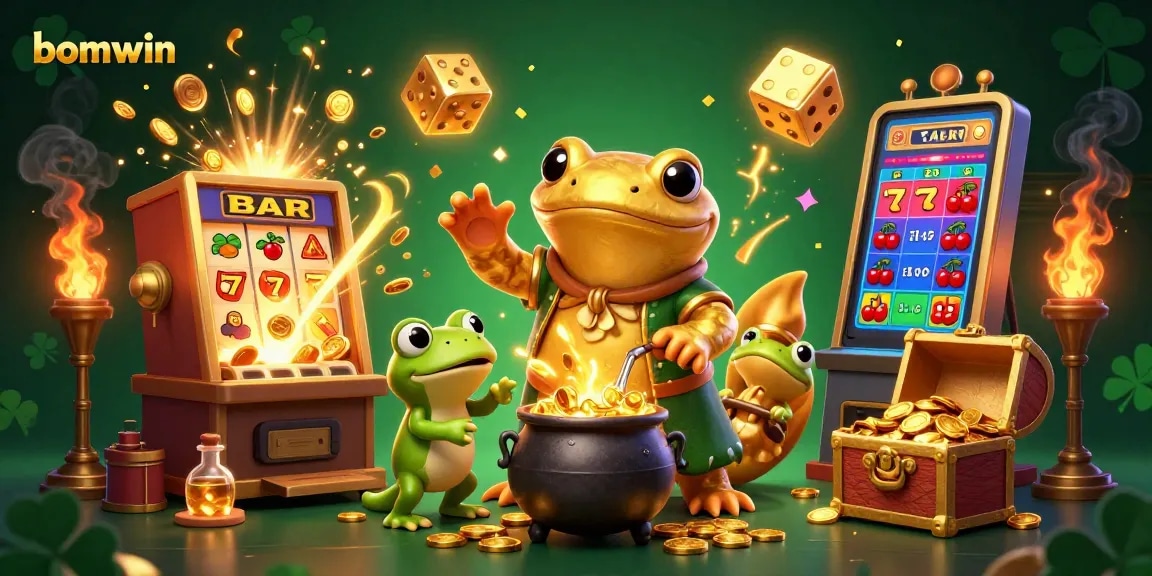 Experience the enchanting world of bomwin with golden salamander alchemists and vibrant casino symbols.