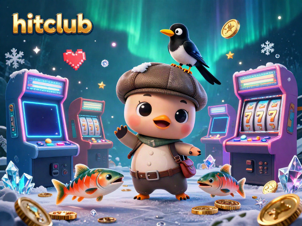 Hitclub offers an exciting casino experience with engaging slot reels, showcasing charming characters and vibrant gaming elements.