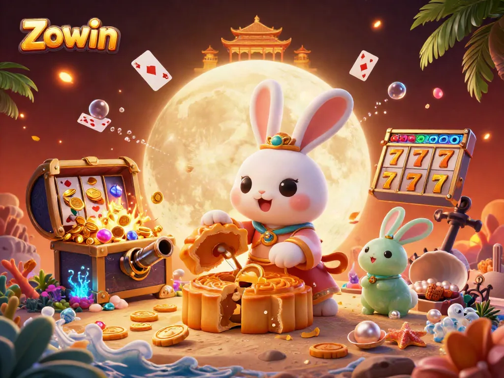 Zowin symbolizes winning in an exciting casino environment with vibrant 3D characters and slot elements.