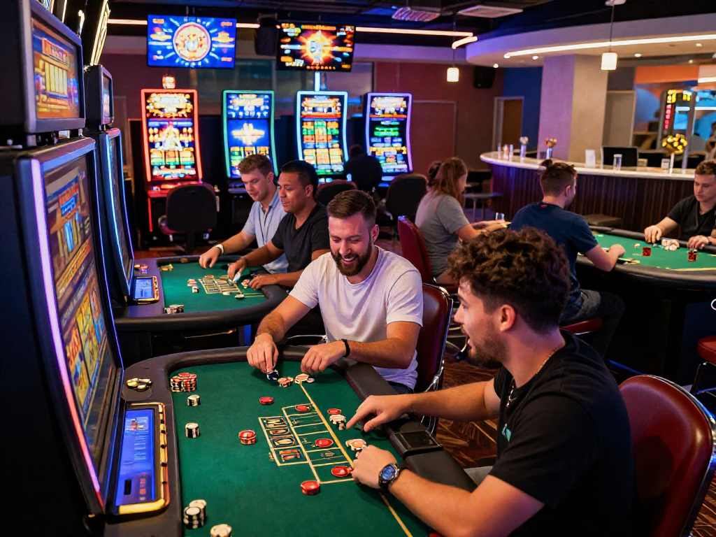 Engaged players enjoying games at TK 1971 online casino, showcasing excitement and community spirit.