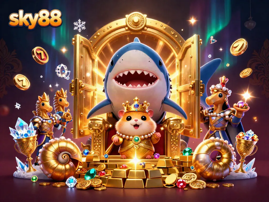 Engage in sky88 casino gaming adventure with a fierce hamster king and treasure