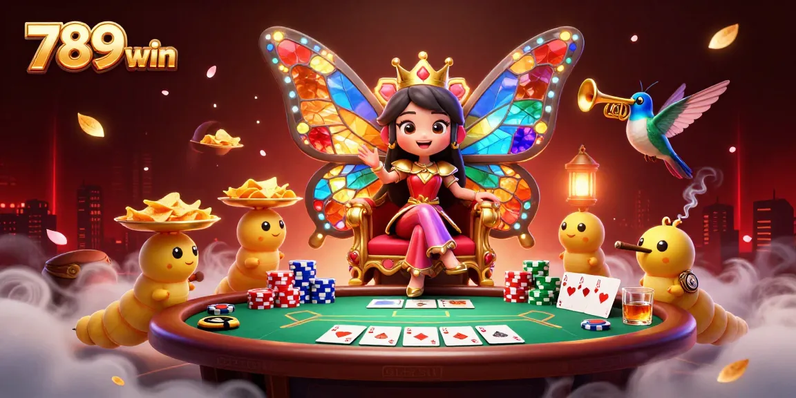 Experience exciting gameplay with 789win in a colorful 3D casino scene full of vibrant characters.