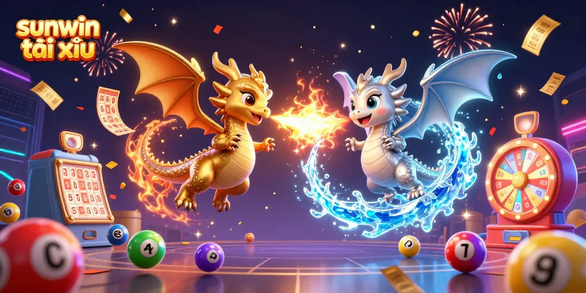 Experience the excitement of sunwin tài xỉu with dynamic dragons and vibrant game elements.